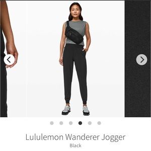 Black Lululemon Wanderer Jogger